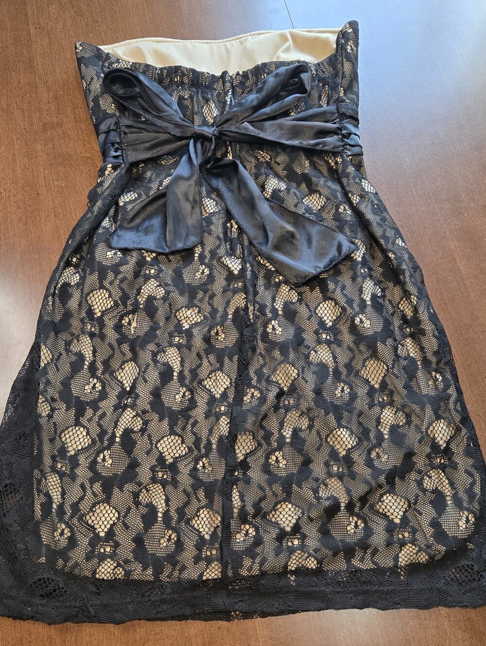 Vintage Y2K Wishes Wishes Wishes Juniors 13 Lace Dress Lined Floral Zip Tie Back